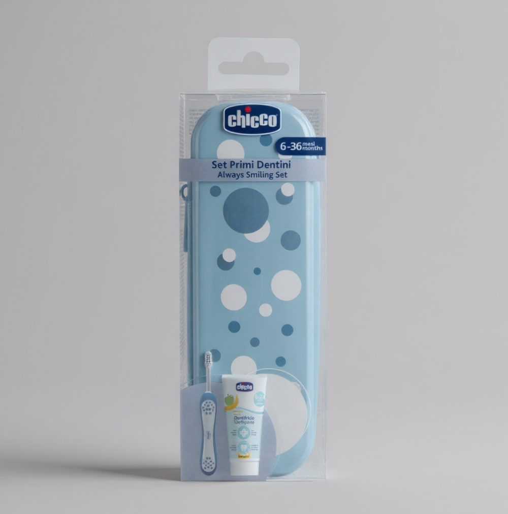 Chicco Conjunto Higiene Oral Azul 6-36M